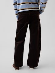Gap Dark Brown Corduroy Low Rise Corduroy Stride Wide-Leg Jeans (5-13yrs) - Image 2 of 5