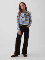 Gap Dark Brown Corduroy Low Rise Corduroy Stride Wide-Leg Jeans (5-13yrs) - Image 3 of 5