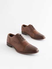 Tan Brown Oxford Toe Cap Shoes - Image 3 of 7