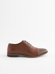 Tan Brown Oxford Toe Cap Shoes - Image 4 of 7