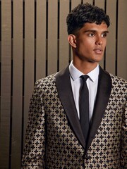 Gold EDIT Slim Jacquard Blazer - Image 1 of 18