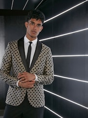 Gold EDIT Slim Jacquard Blazer - Image 10 of 18