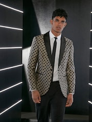 Gold EDIT Slim Jacquard Blazer - Image 11 of 18