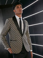 Gold EDIT Slim Jacquard Blazer - Image 12 of 18