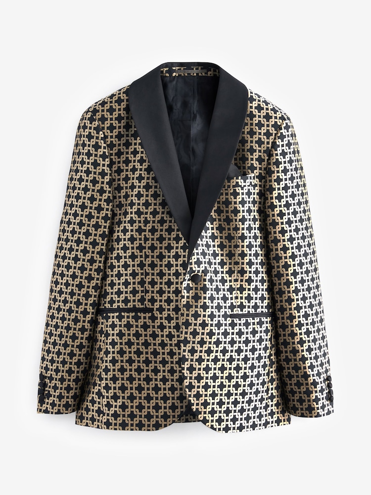 Gold EDIT Slim Jacquard Blazer - Image 13 of 18