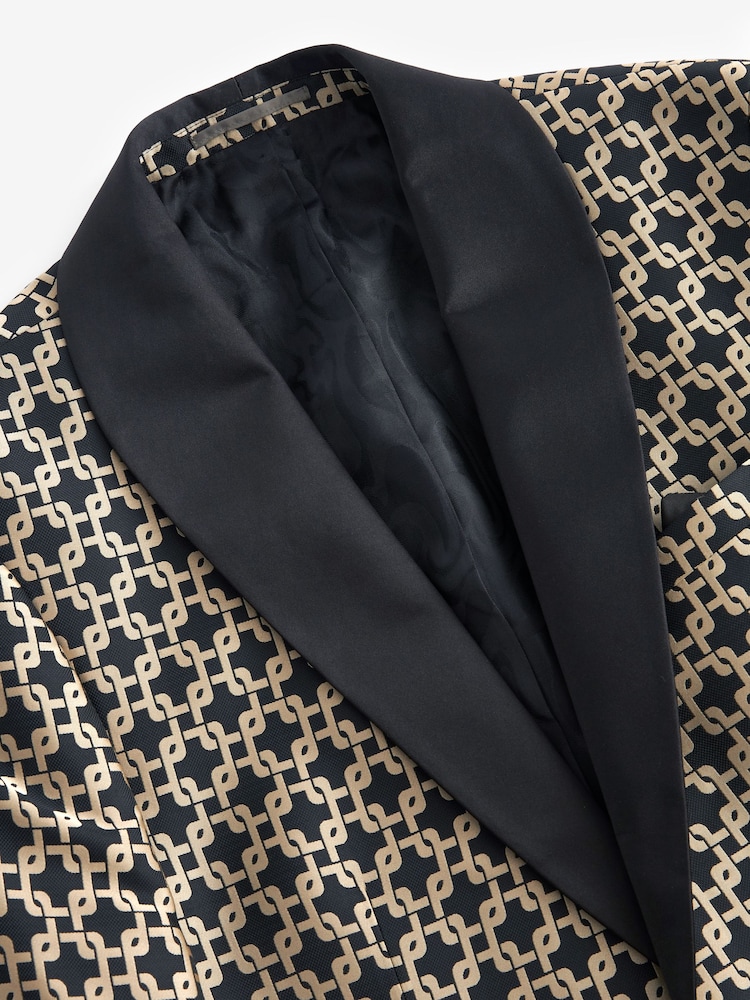 Gold EDIT Slim Jacquard Blazer - Image 14 of 18