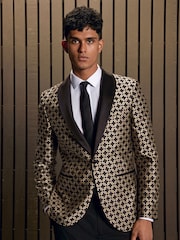 Gold EDIT Slim Jacquard Blazer - Image 2 of 18