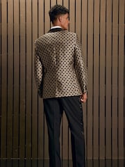 Gold EDIT Slim Jacquard Blazer - Image 4 of 18
