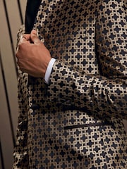 Gold EDIT Slim Jacquard Blazer - Image 6 of 18