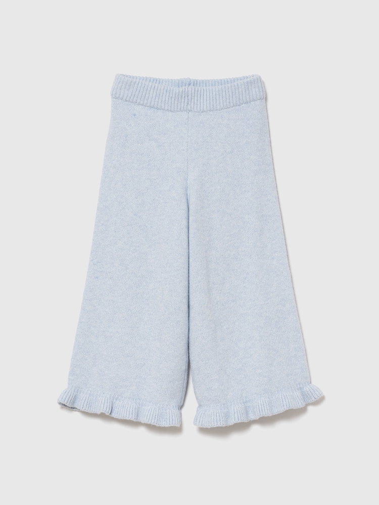 Gap Light Blue CashSoft Ruffle Wide-Leg Trousers (6mths-5yrs) - Image 2 of 4 Gap Light Blue CashSoft Ruffle Wide-Leg Trousers (6mths-5yrs) - Image 2 of 4
