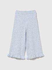 Gap Light Blue CashSoft Ruffle Wide-Leg Trousers (6mths-5yrs) - Image 3 of 4