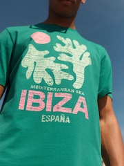Petrolblau - Grafik-T-Shirt aus 100 % Baumwolle - Bild 4 von 7