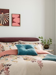 Ted Baker Mulberry/Teal Wistera Floral Duvet Cover & Pillowcase Set - Image 3 of 5