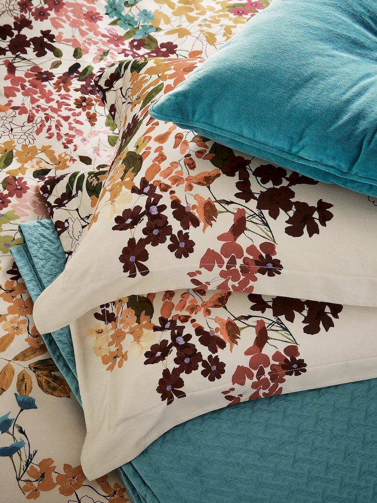 Ted Baker Mulberry/Teal Wistera Floral Duvet Cover & Pillowcase Set - Image 5 of 5