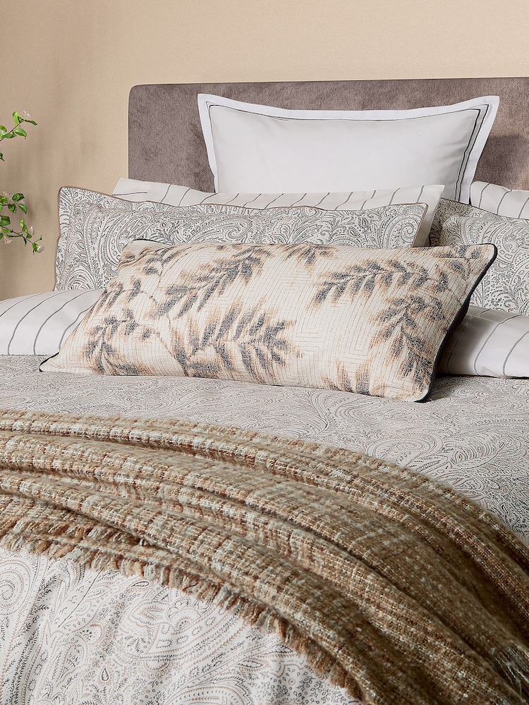 Bedeck of Belfast Charcoal Osanna Avita 180TC 100% Cotton Square Pillowcase Pair - Image 1 of 4 Bedeck of Belfast Charcoal Osanna Avita 180TC 100% Cotton Square Pillowcase Pair - Image 1 of 4