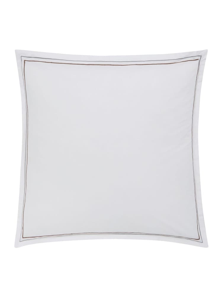 Bedeck of Belfast Charcoal Osanna Avita 180TC 100% Cotton Square Pillowcase Pair - Image 2 of 4 Bedeck of Belfast Charcoal Osanna Avita 180TC 100% Cotton Square Pillowcase Pair - Image 2 of 4