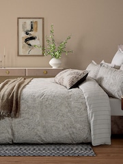 Bedeck of Belfast Charcoal Osanna Avita 180TC 100% Cotton Square Pillowcase Pair - Image 3 of 4