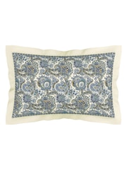 V&A Navy Elysian Paisley 100% Cotton Duvet Cover & Pillowcase Set - Image 5 of 5