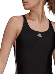 adidas Black Classic 3-Stripes Swimsuit - Image 4 of 6