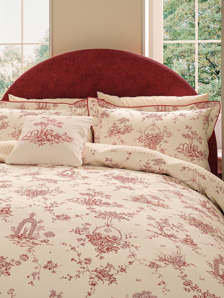 V&A Red Garden of Love Floral Duvet Cover & Pillowcase Set - Image 1 of 5 V&A Red Garden of Love Floral Duvet Cover & Pillowcase Set - Image 1 of 5