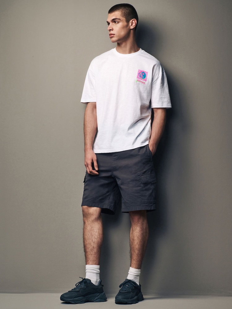 White Ibiza 100% Cotton Back Print Beach Graphic T-Shirt - Image 2 of 9