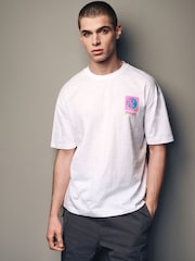 White Ibiza 100% Cotton Back Print Beach Graphic T-Shirt - Image 3 of 9