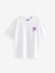 White Ibiza 100% Cotton Back Print Beach Graphic T-Shirt - Image 6 of 9