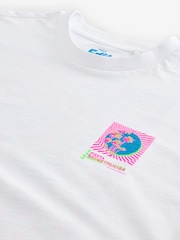 White Ibiza 100% Cotton Back Print Beach Graphic T-Shirt - Image 8 of 9