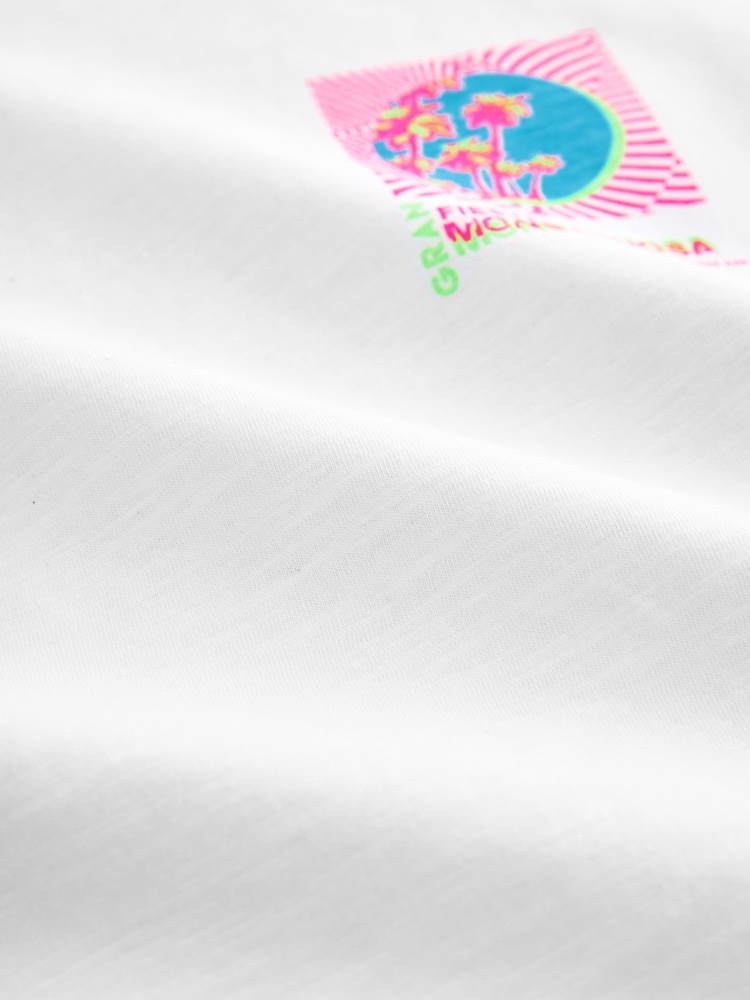 White Ibiza 100% Cotton Back Print Beach Graphic T-Shirt - Image 9 of 9