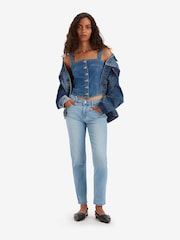 Levi's® Light Blue Performance Cool Mid Rise Boyfriend Jeans - Image 1 of 6