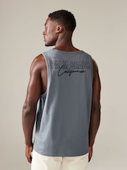 Black/White/Blue 3 Pack Summer Front Print Graphic Vests - Image 5 of 13