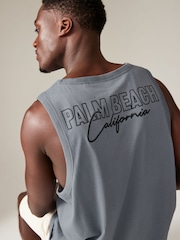 Black/White/Blue 3 Pack Summer Front Print Graphic Vests - Image 7 of 13