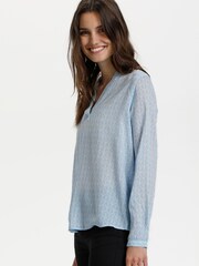 Kaffe Blue Fana Long Sleeve Blouse - Image 3 of 6