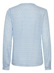 Kaffe Blue Fana Long Sleeve Blouse - Image 6 of 6