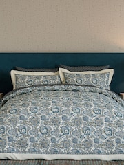 V&A Navy Elysian Pillowcase Pair - Image 4 of 4
