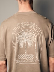 Stone Palm 100% Cotton Back Print Beach Graphic T-Shirt - Image 3 of 9