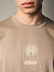 Stone Palm 100% Cotton Back Print Beach Graphic T-Shirt - Image 4 of 9
