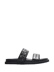 Whistles Black Studded Sliders - Image 1 of 4