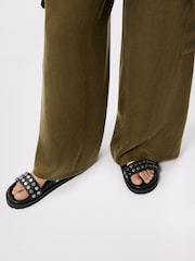 Whistles Black Studded Sliders - Image 2 of 4