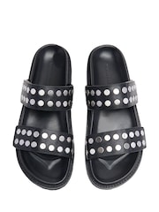 Whistles Black Studded Sliders - Image 3 of 4
