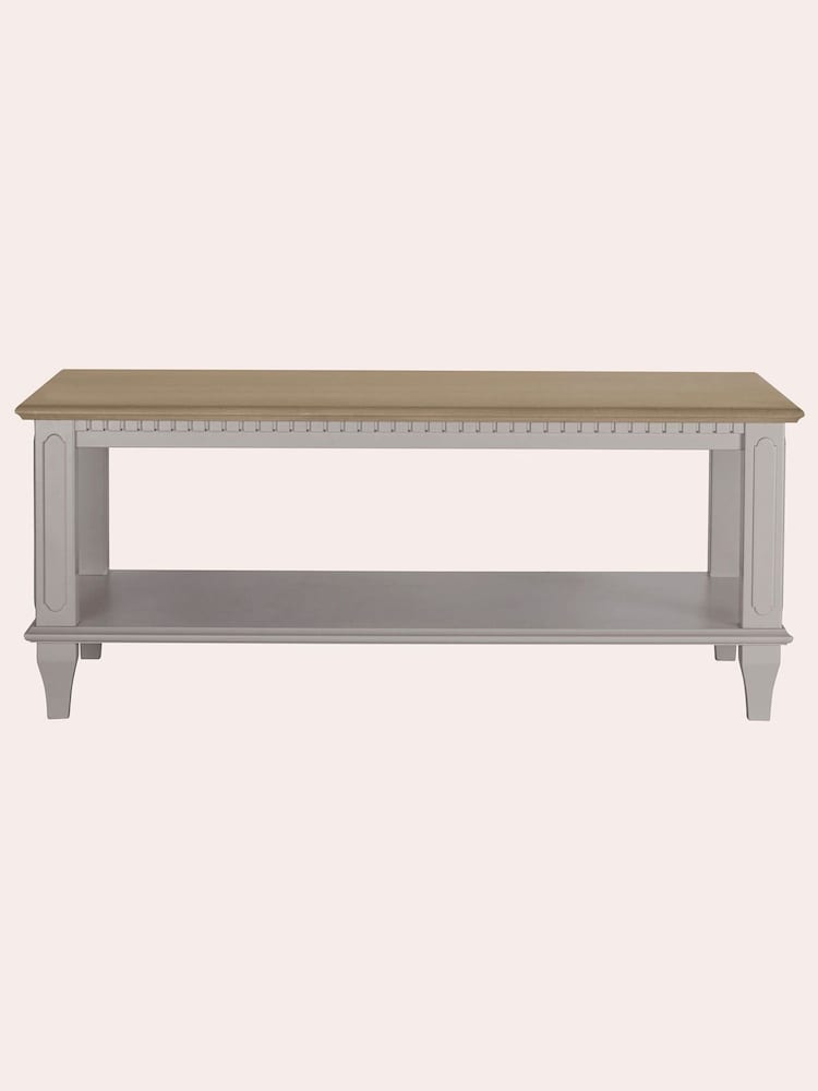 Laura Ashley Pale French Grey Hanover Coffee Table - Image 2 of 6