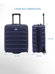 Flight Knight 56x45x25cm EasyJet Overhead 2 Wheel ABS Hard Case Cabin Carry On Hand Luggage - Image 2 of 7