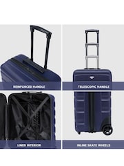 Flight Knight 56x45x25cm EasyJet Overhead 2 Wheel ABS Hard Case Cabin Carry On Hand Luggage - Image 6 of 7