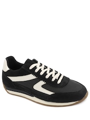 Jones Bootmaker Black Aeries Leather Lace Up Trainers - Image 3 of 6