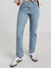 Simply Be Light Blue 24/7 Straight Leg Jeans - Image 1 of 4