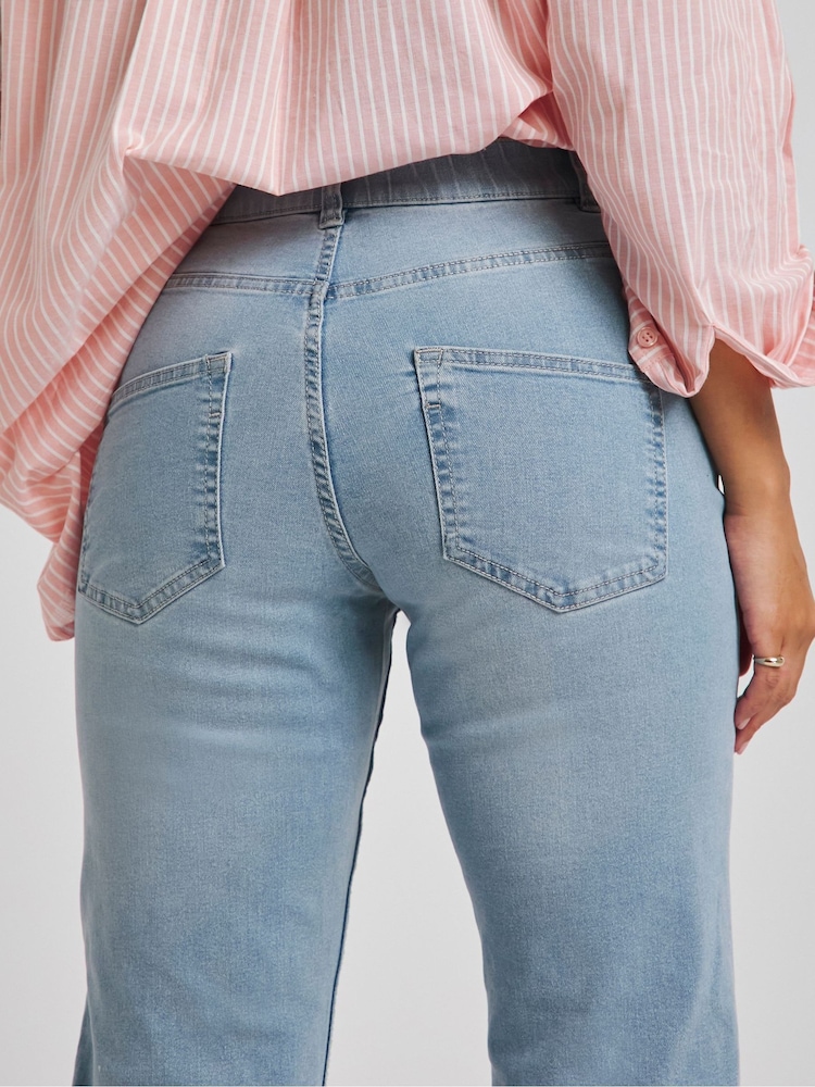 Simply Be Light Blue 24/7 Straight Leg Jeans - Image 4 of 4