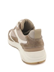 Jones Bootmaker Beige Azelia Leather Lace Up Trainers - Image 4 of 6