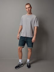 Light Grey Single Relaxed Fit Graphic Heavyweight 100% Cotton T-Shirt - Image 2 of 8