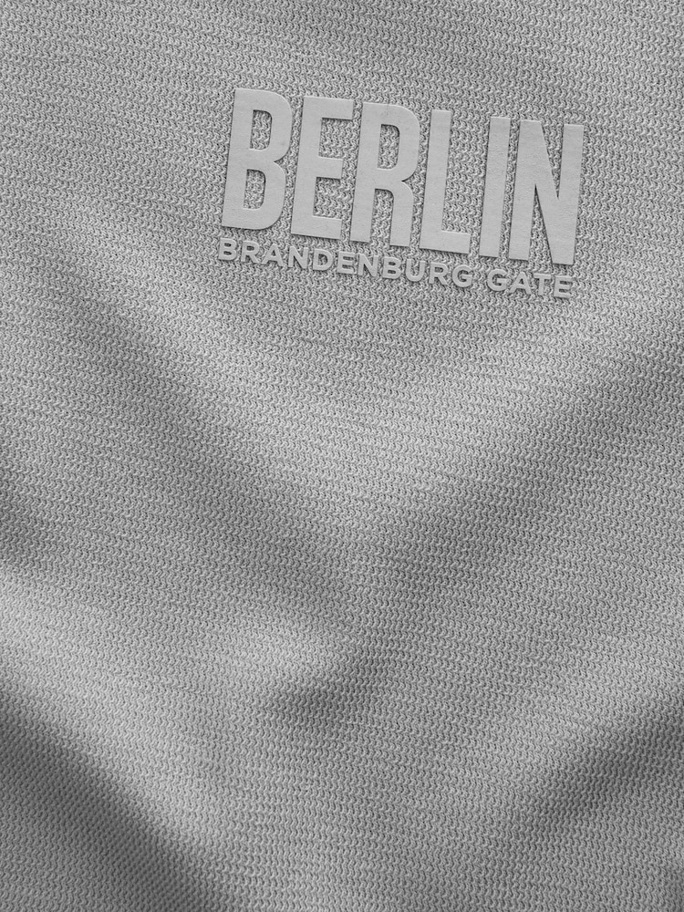 Light Grey Single Relaxed Fit Graphic Heavyweight 100% Cotton T-Shirt - Image 8 of 8