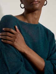 Apricot Blue Lightweight Brushed Oversized Jumper - Image 4 of 5